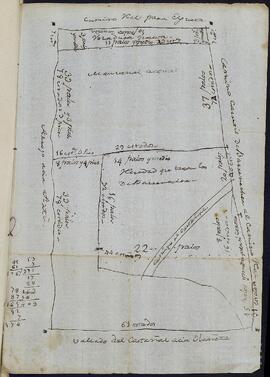 Croquis de heredades y manzanales de la casería Barrenechea, en jurisdicción de Elgueta.