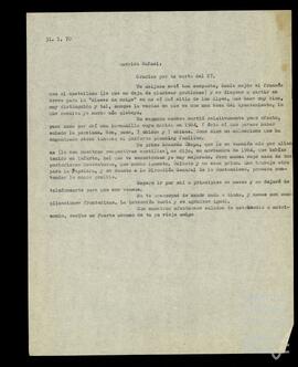Correspondencia entre José Miguel de Azaola Urigüen y Rafael Chapa Galíndez.