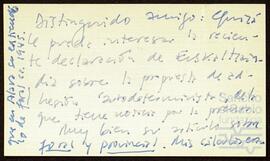 Correspondencia entre José Miguel de Azaola Urigüen y Henrike Knörr.