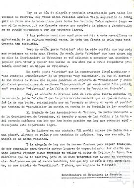 Discurso de inauguración de una plaza en Rentería por la Coordinadora de Urbanismo de Orereta.