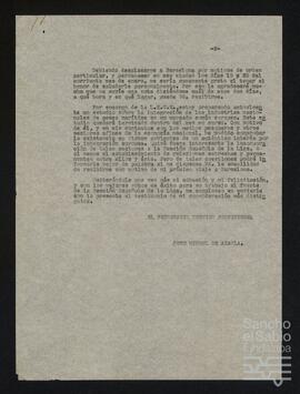 Correspondencia entre José Miguel de Azaola Urigüen y Miguel Mateu y Pla.