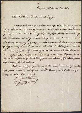 Cartas de Antonio Bértiz a Juan Carlos de Aréizaga.
