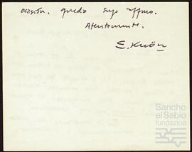 Correspondencia entre José Miguel de Azaola Urigüen y Henrike Knörr.
