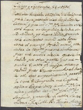 Carta de Ignacia Arroyo dirigida a María Martina de Moya.