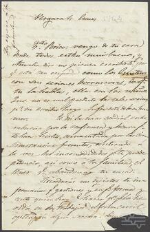 Correspondencia entre el Conde del Valle y Pedro de Yrízar.