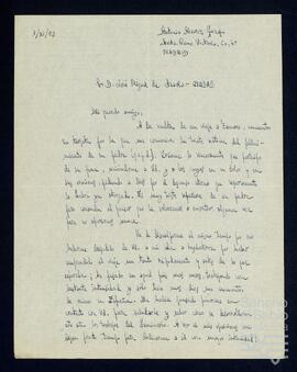 Correspondencia entre José Miguel de Azaola Urigüen y Antonio Álvarez Gazapo.