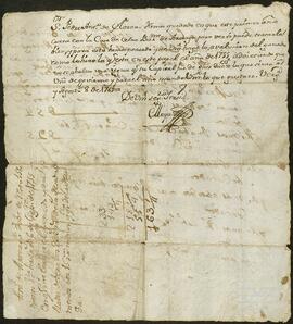 Carta de Joaquín Ignacio de Moya dirigida a Pedro Antonio de Elorza.