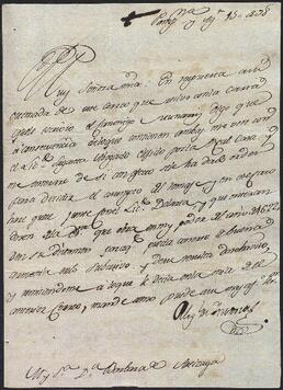 Correspondencia entre Miguel de Iturrioz y Bárbara de Aréizaga.