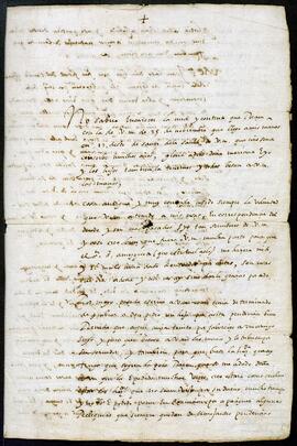 Carta de García Fernández de Izaguirre dirigida a un desconocido.