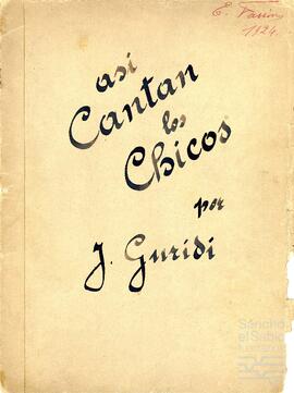 Partitura de la obra de Jesús Guridi 'Así Cantan los Chicos'.
