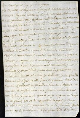 Carta de Juan Gregorio Muniáin dirigida a Juan Laclergue.