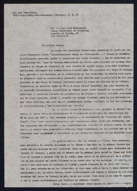 Cartas de José Miguel de Azaola Urigüen dirigidas a Juan José Echeverría y Manuel Escudero Rueda.