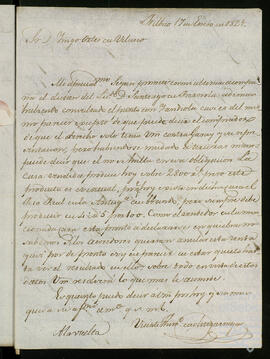 Correspondencia sobre la administración de los bienes de Bilbao.