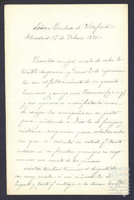 Cartas de pésame por el fallecimiento Ramón de Ortés de Velasco Urbina.