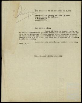 Correspondencia entre José Miguel de Azaola Urigüen y el Obispo de Vitoria.