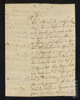 Carta de Juan Bautista de Mendívil a Cristóbal Ortiz de Urbina Alegría.