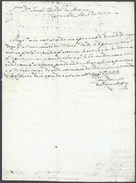 Carta de José Domingo de Berasategui dirigida a Josefa Casilda de Mújica.