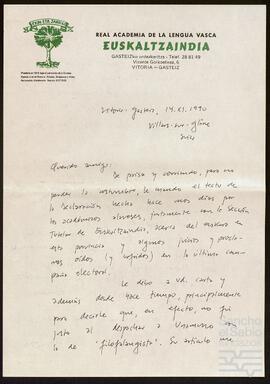 Correspondencia entre José Miguel de Azaola Urigüen y Henrike Knörr.