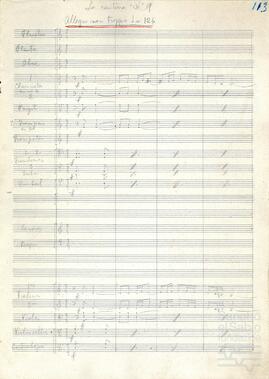 Partitura manuscrita de la obra 'La cautiva', poema lírico en dos actos.