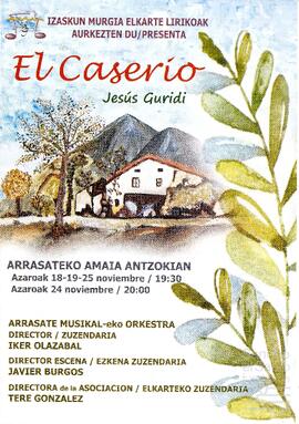 Programa de una representación de 'El Caserío' de Jesús Guridi.