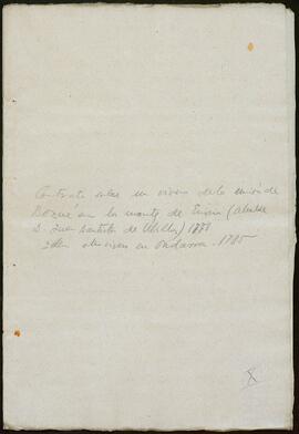 Contrato para la creación de un vivero de robles en terreno común de las uniones de Villafranca y Bozue.