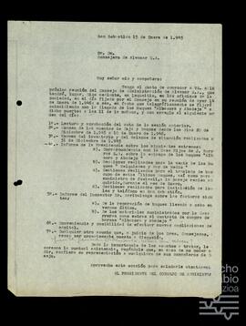 Correspondencia relacionada con la sociedad Alvamar S.A.