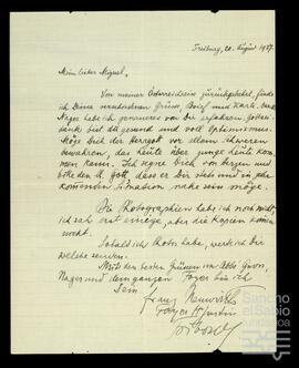 Correspondencia entre José Miguel de Azaola Urigüen, Francois Charriere y Franz Neuwirth.