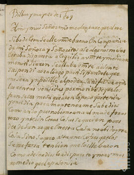 Correspondencia y cuentas de la administración de los bienes de Bilbao.