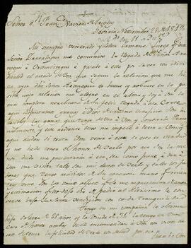 Cartas de Juan Ramón Galbán a su hermano político.