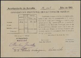 Avisos para el pago de contribuciones por parte de Eladio de Urdangarín.