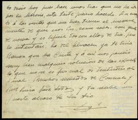 Correspondencia entre Joaquín de Azaola Ondarza y José Miguel de Azaola Urigüen.