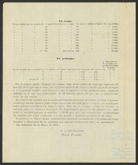 Carta de Andrés de Egoscozábal a José María de Zavala Ortés de Velasco.