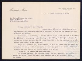 Correspondencia entre José Miguel de Azaola Urigüen y Fernando Marín.