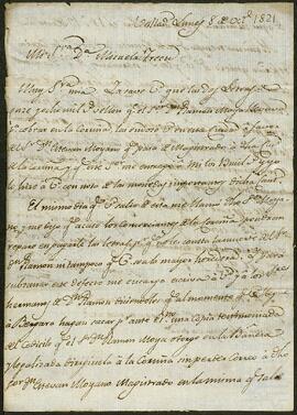 Carta de Antonio Ibáñez dirigida a Micaela Trecu.
