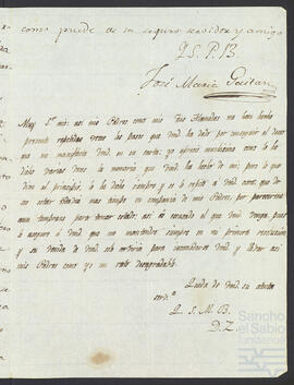 Correspondencia entre José María Gaytán y Dolores de Zavala Salazar.