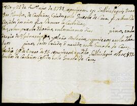 Relación de los castaños y pinos plantados en la casería de Ipinarriaga durante 1788 y 1790.