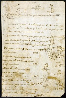 Cartapacio de la venas de hierro tomadas de 1777 a 1780 para la ferrería de Ipinarriaga.