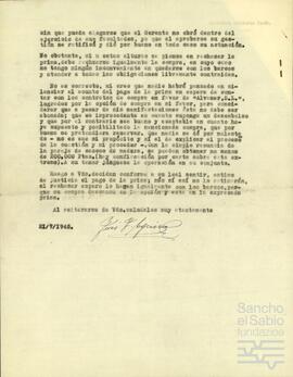 Correspondencia relacionada con la sociedad Alvamar S.A.