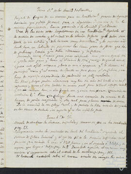 Cartas de Ignacio de Zavala Salazar a su primo y suegro Íñigo Ortés de Velasco Esquíbel.