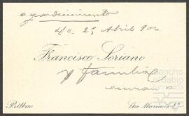 Tarjetas de visita de Julián y Francisco Soriano.