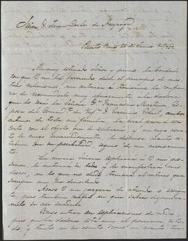Carta de Manuel de Aréizaga a Juan Carlos de Aréizaga.
