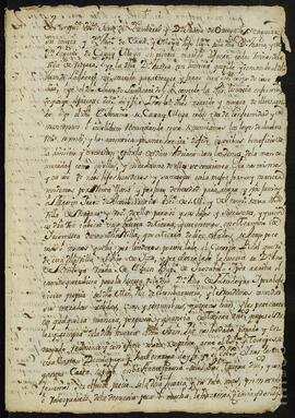 Carta acerca de una compra realizada a los antepasados de Gabriel de Moya.