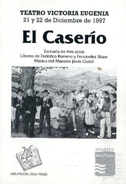 Programas de mano de representaciones de la zarzuela 'El Caserío'.