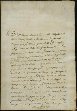 Requisitoria del alcalde de Vergara al Corregidor de Guipúzcoa en el pleito por los bienes que quedaron por muerte de Joaquín Ignacio de Moya Ortega.
