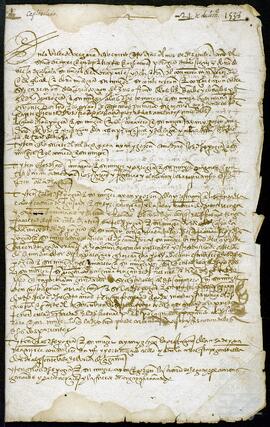 Capitulado matrimonial de Martín Pérez de Olazábal y María García de Aróstegui.