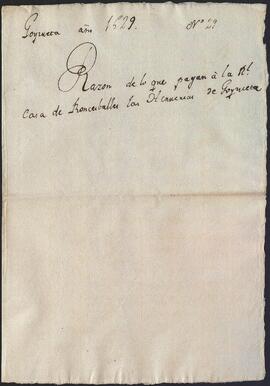 Razón de lo que la villa de Lesaca tiene que pagar en 1624 a la Real Casa de Roncesvalles.