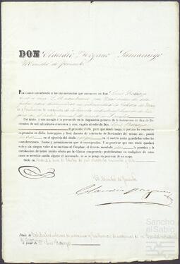Credenciales del nombramiento de Luis Barnoya para diferentes cargos.
