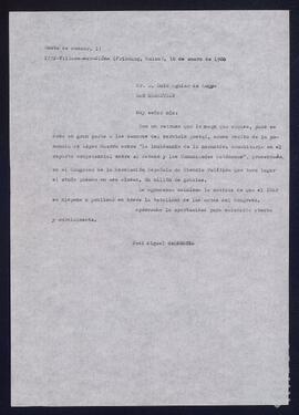 Correspondencia entre Luis Aguiar de Luque y José Miguel de Azaola Urigüen.