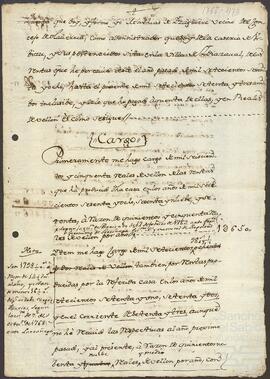 Cuentas de las rentas de la casería de Urbizu y sus pertenecidos de 1768 a 1773.