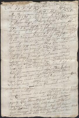 Cuentas del arrendamiento de la ferrería de Alduncín otorgado por Juan Francisco de Alduncín en favor de Martín de Irisarri.